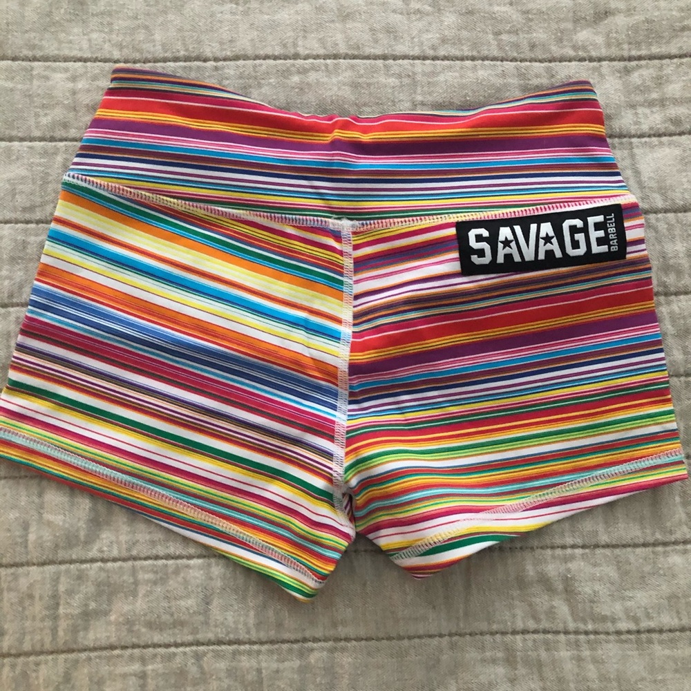 Savage barbell booty shorts